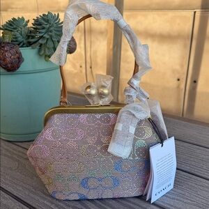 Coach Metallic Gold and Pastel Mini Bag